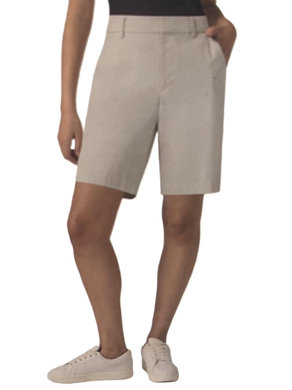 Matty M Women’s Bermuda Shorts - Stretch Casual Knee Length Shorts with